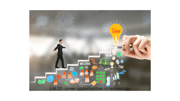 List 20 career opportunities in technology